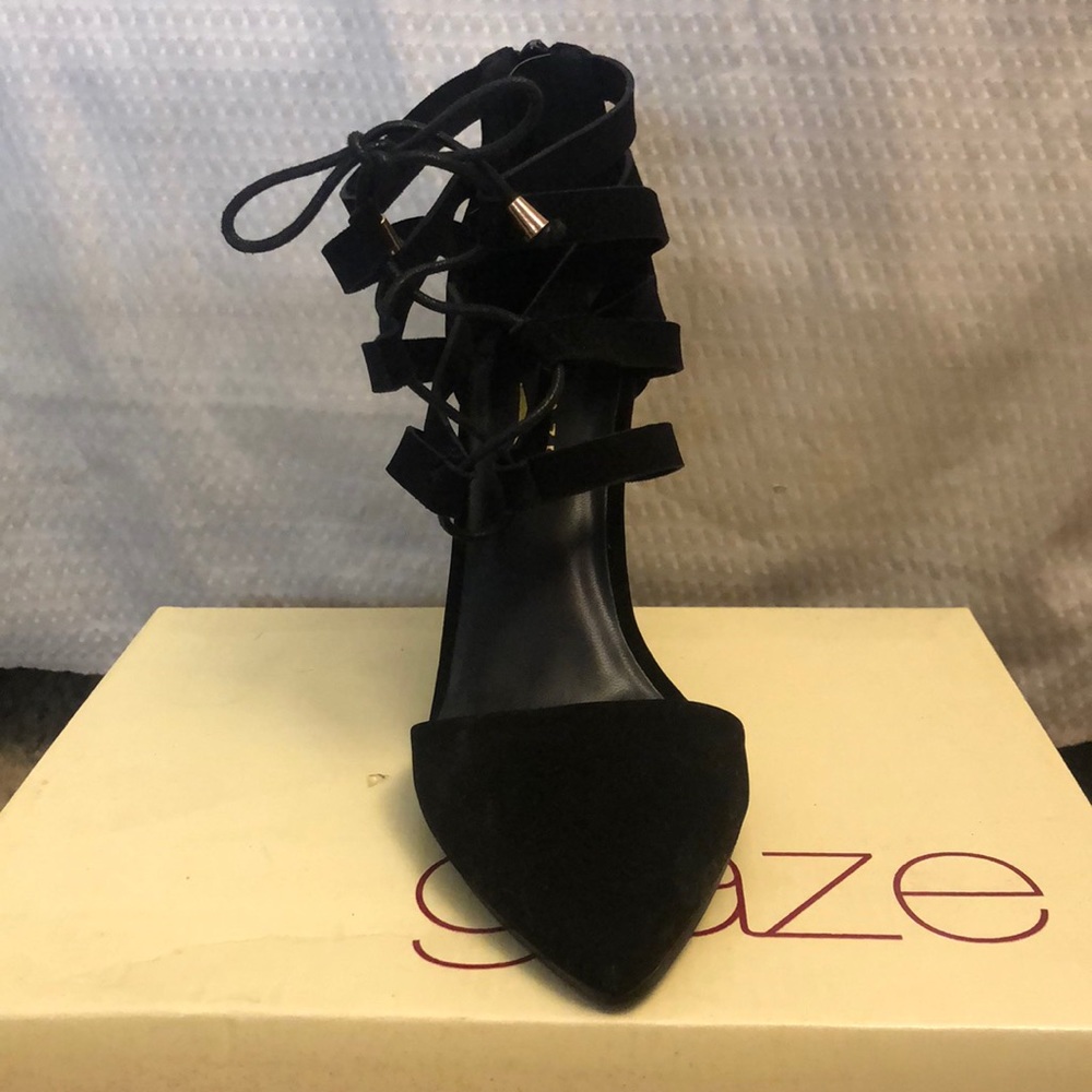 Black Lace Up Heels